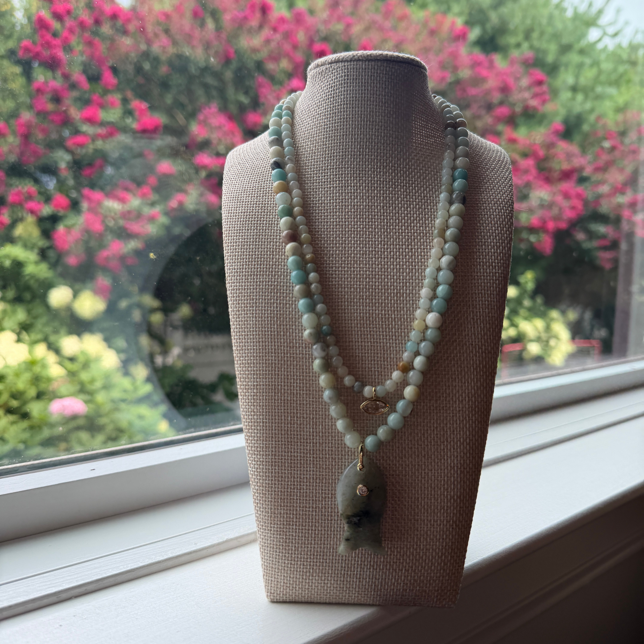 Amazonite CZ Necklace